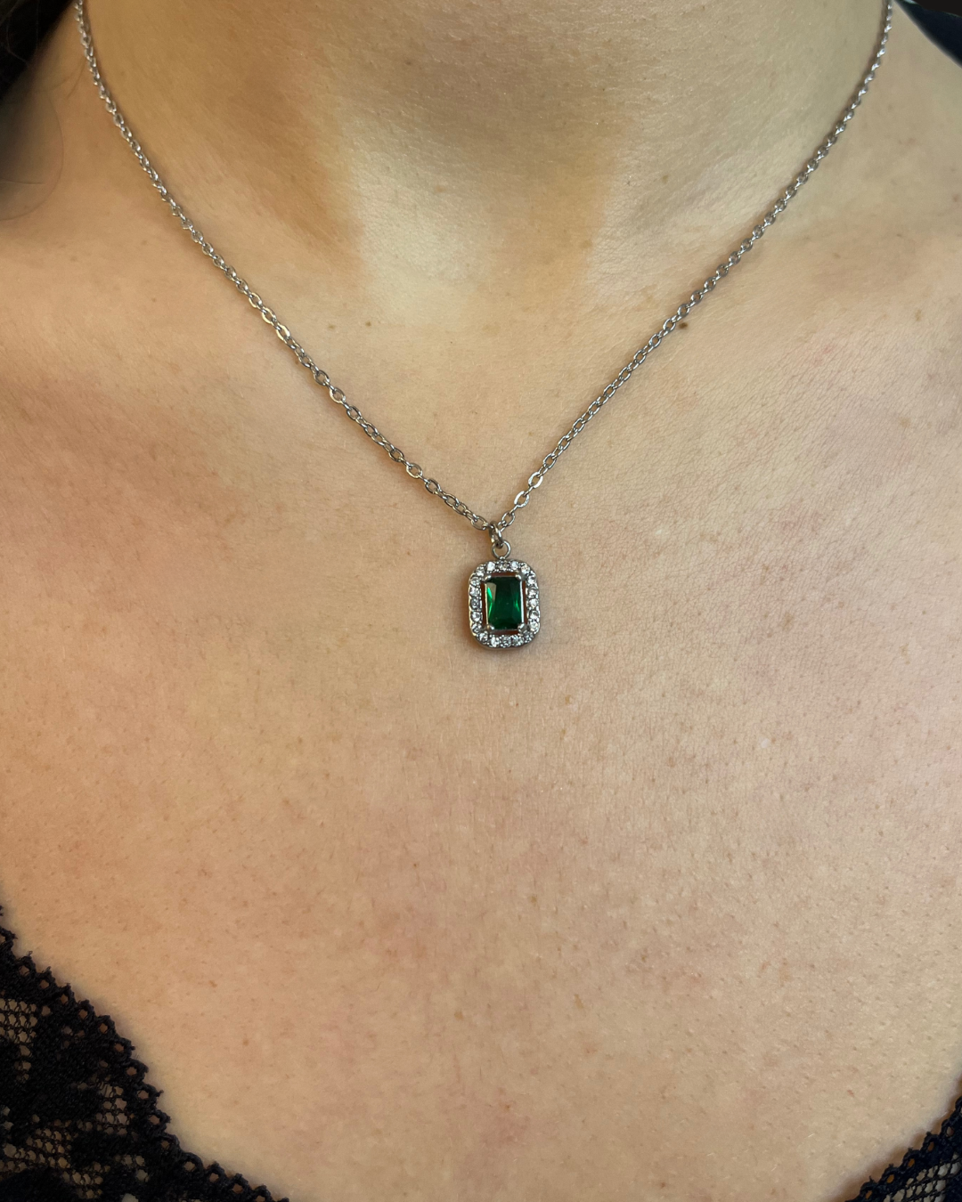 Collana LadyD Silver Emerald