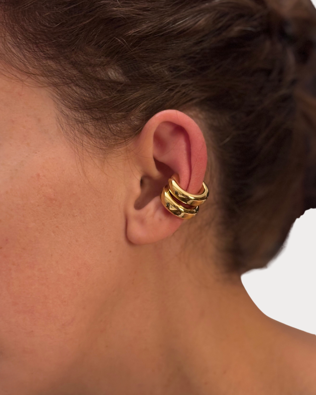 Ear Cuff Chunky Gold