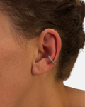 Ear Cuff Argento con Zirconi