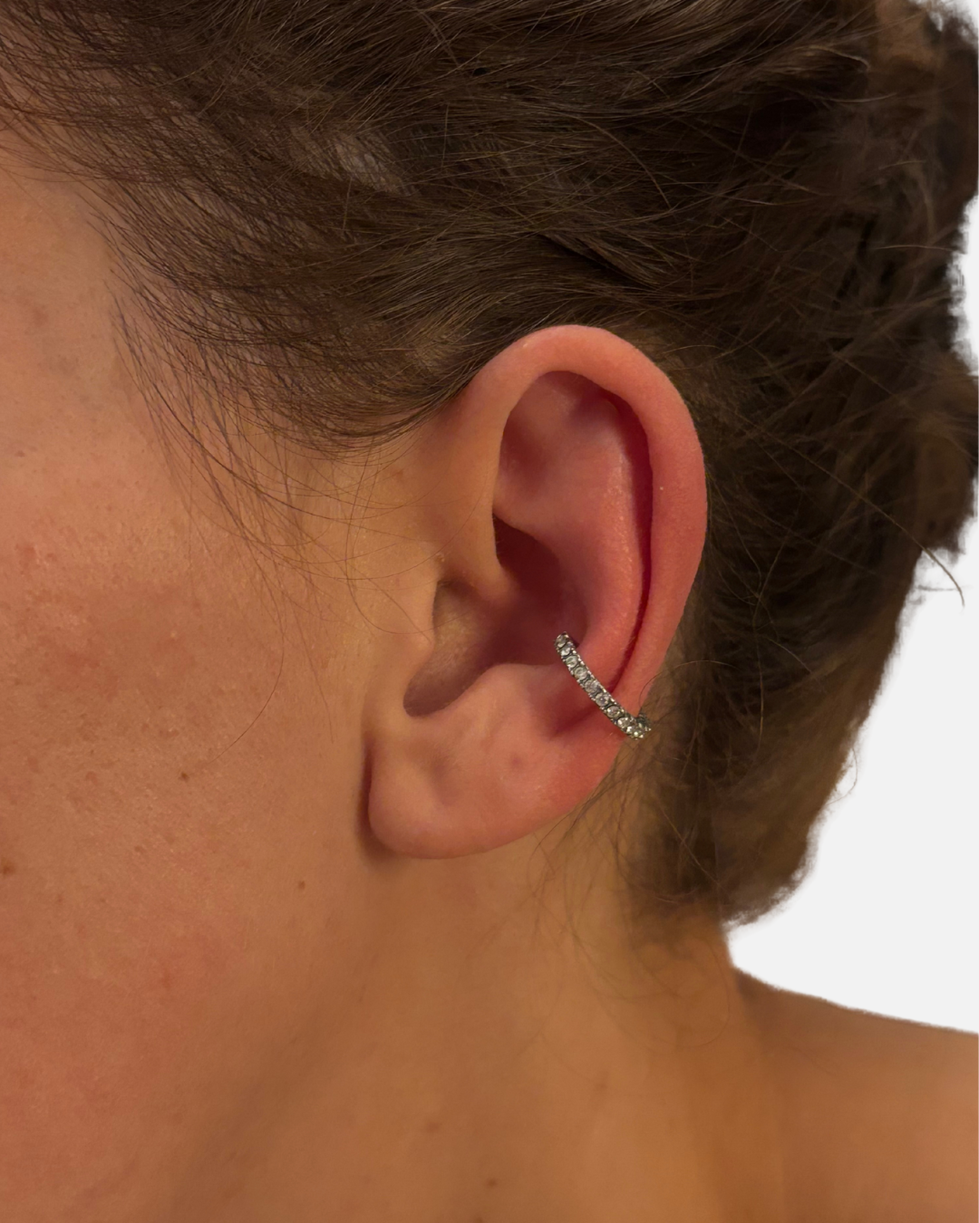 Ear Cuff Argento con Zirconi