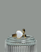 Anello cuore di perla