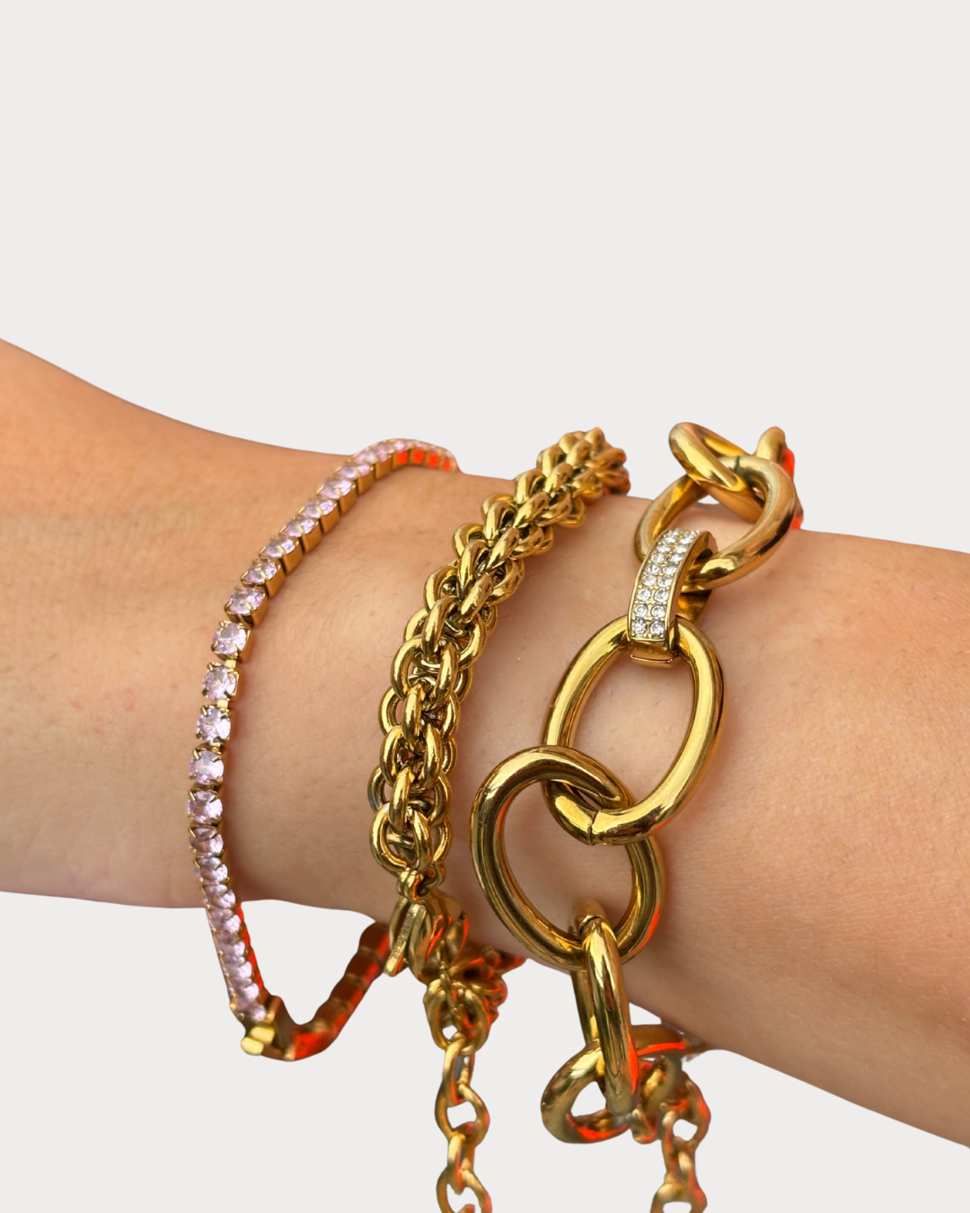 Bracciale a catena e diamantini