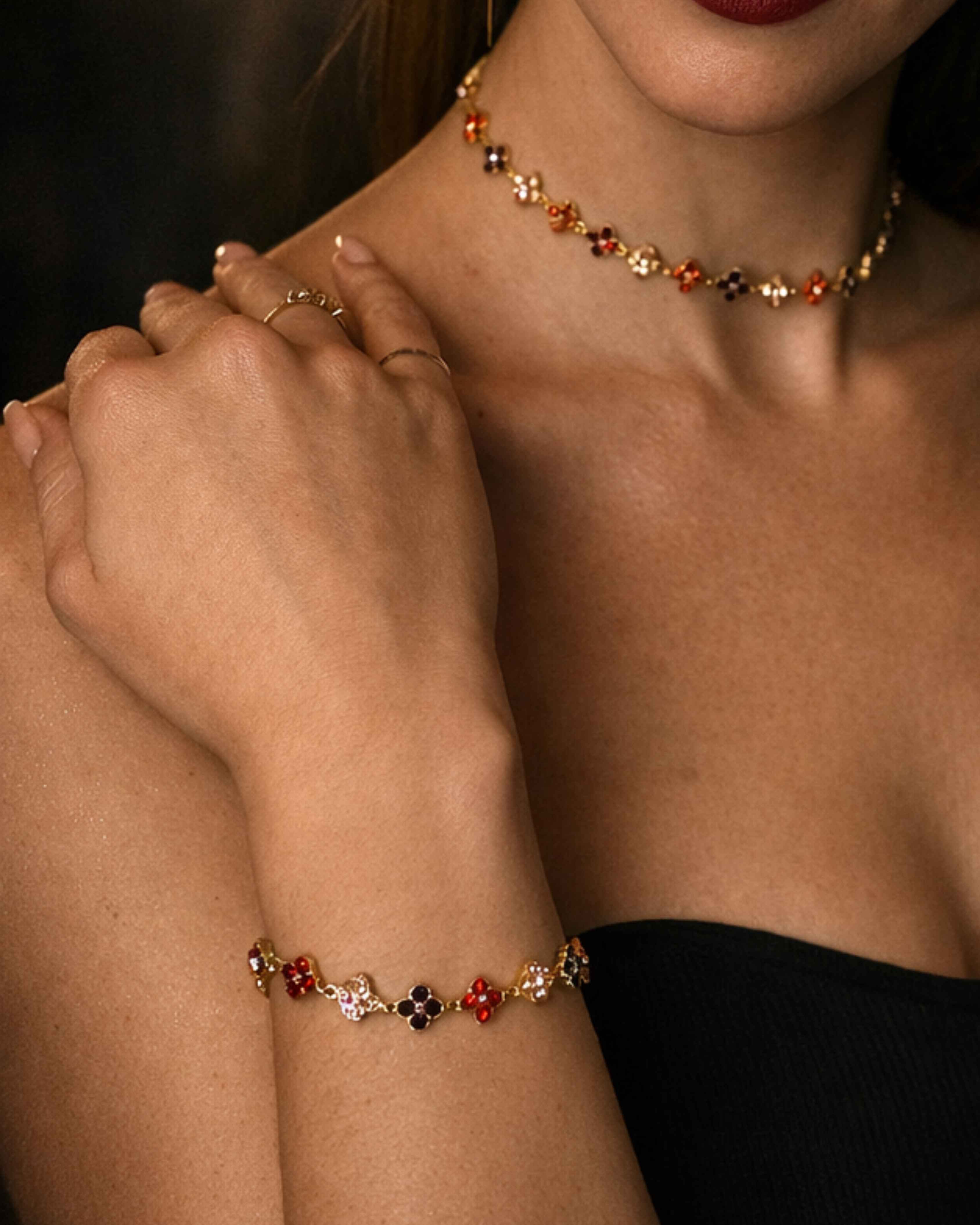 Bracciale Fiore Rosso