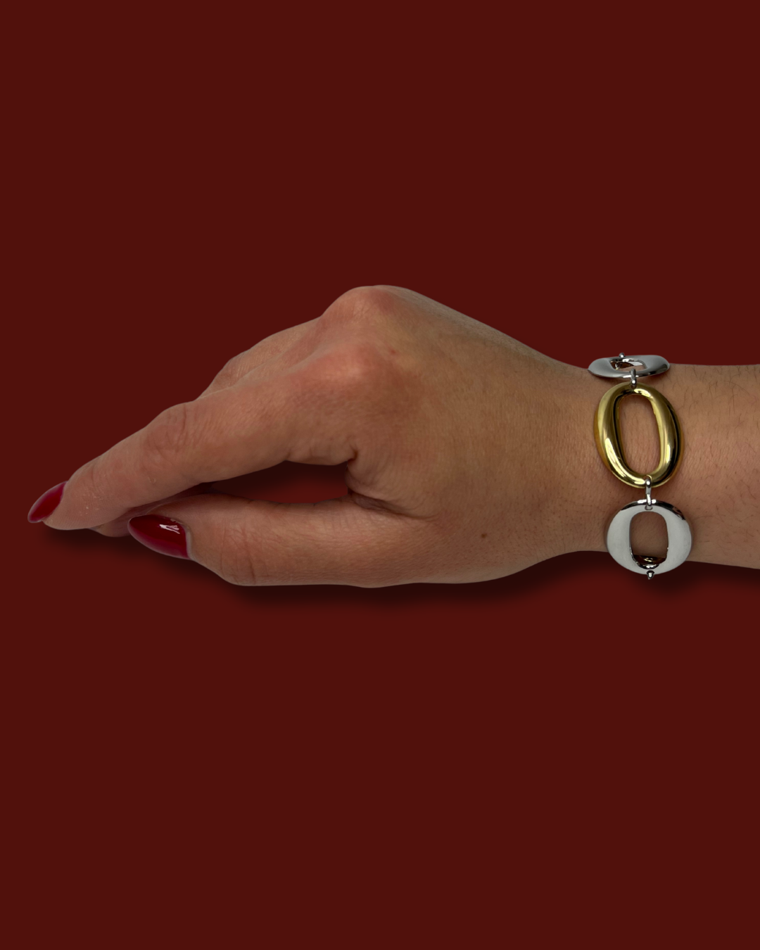 Bracciale a maglie ovali