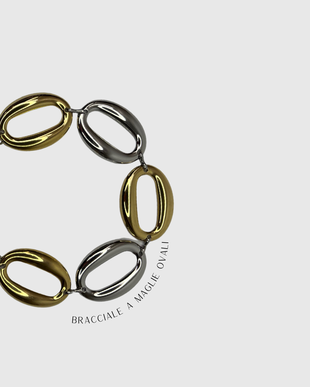 Bracciale a maglie ovali