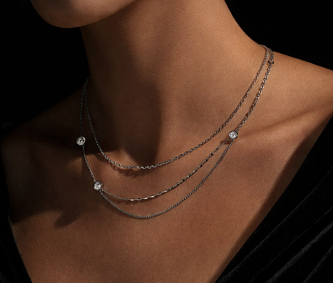 Collana con 3 Punti Luce