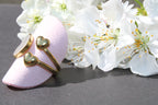 Anello cuore di perla