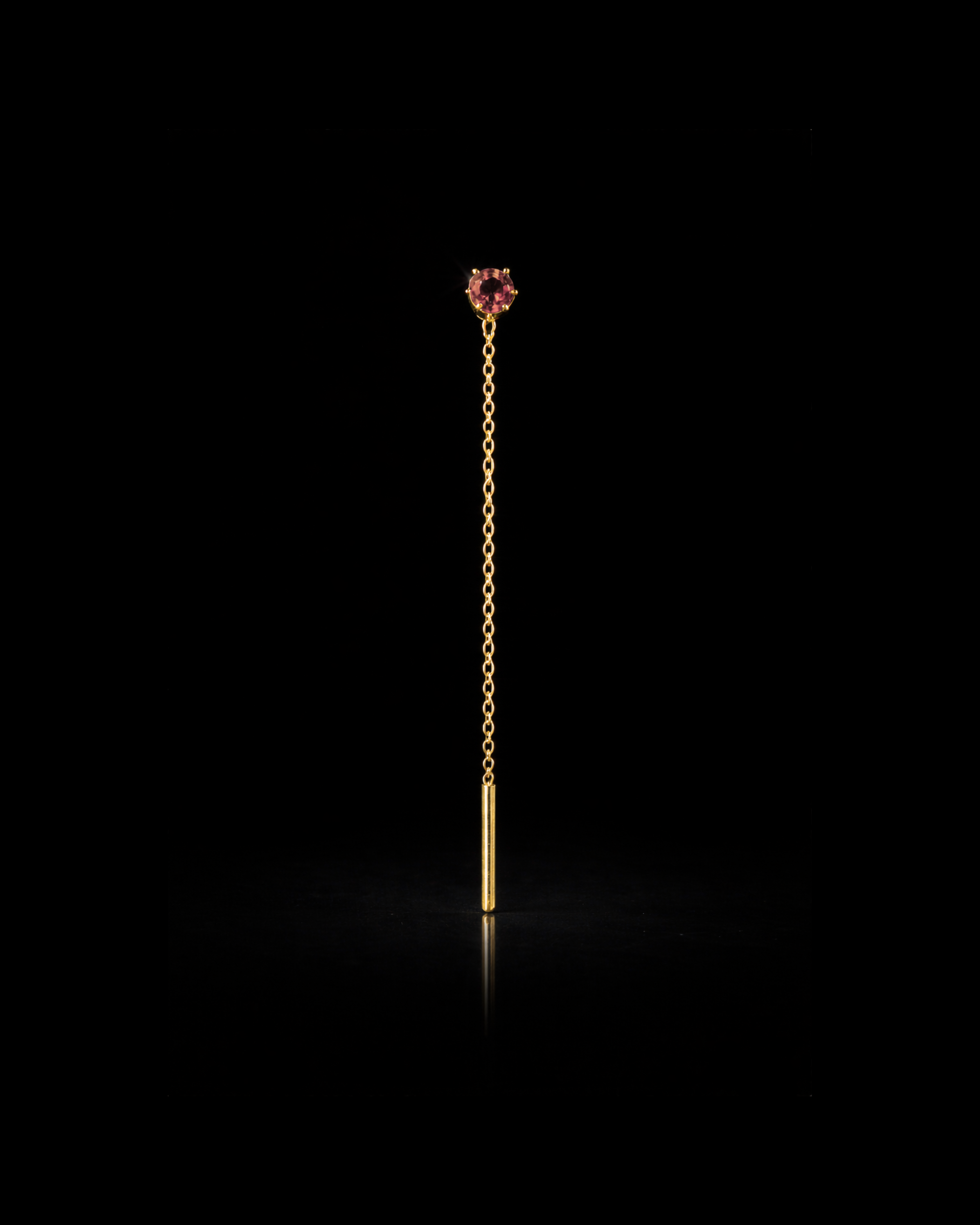 Orecchino cascata rubino